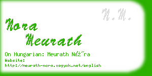 nora meurath business card